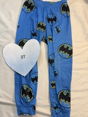 Batman - 3T - Blue Superhero Kids Pajama Pants